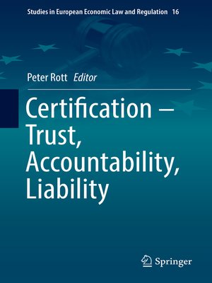 cover image of Certification – Trust, Accountability, Liability